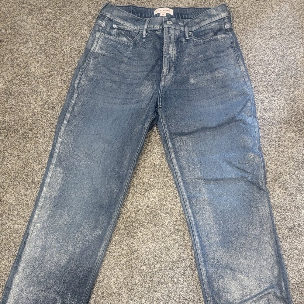 Lucky Brand Zoe Silver High Rise Jeans